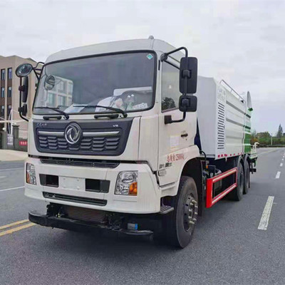 國六東風天錦20方后雙橋抑塵灑水車 百米霧炮，守護藍天白云